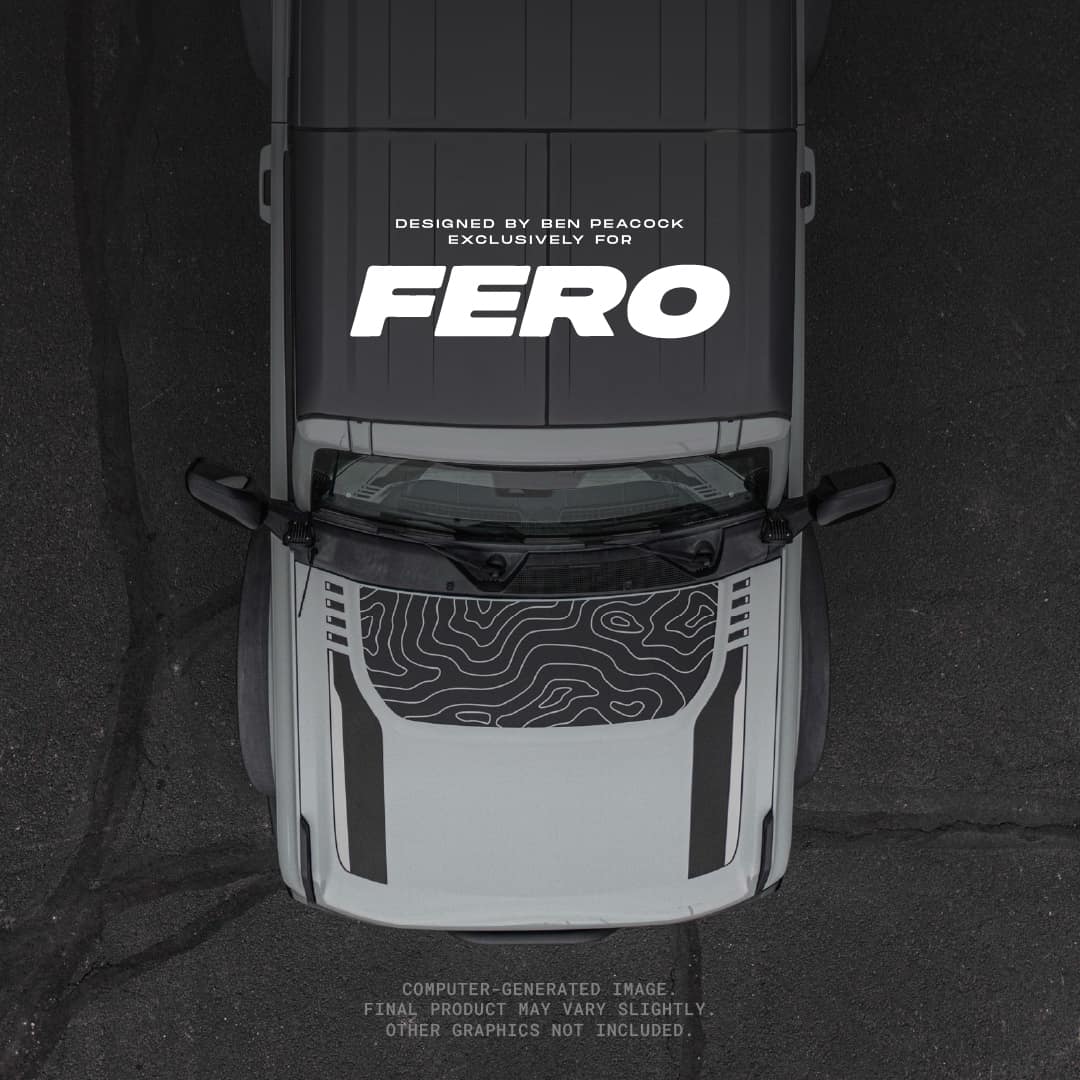 FERO Hood Bump Vinyl Graphics for 6G Ford Bronco (5 Designs)