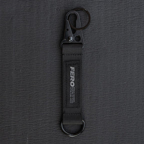 Nylon Clash Hook D-Ring Keychain - Stealth Black