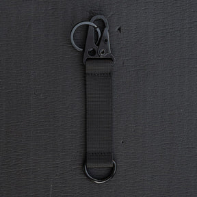 Nylon Clash Hook D-Ring Keychain - Stealth Black