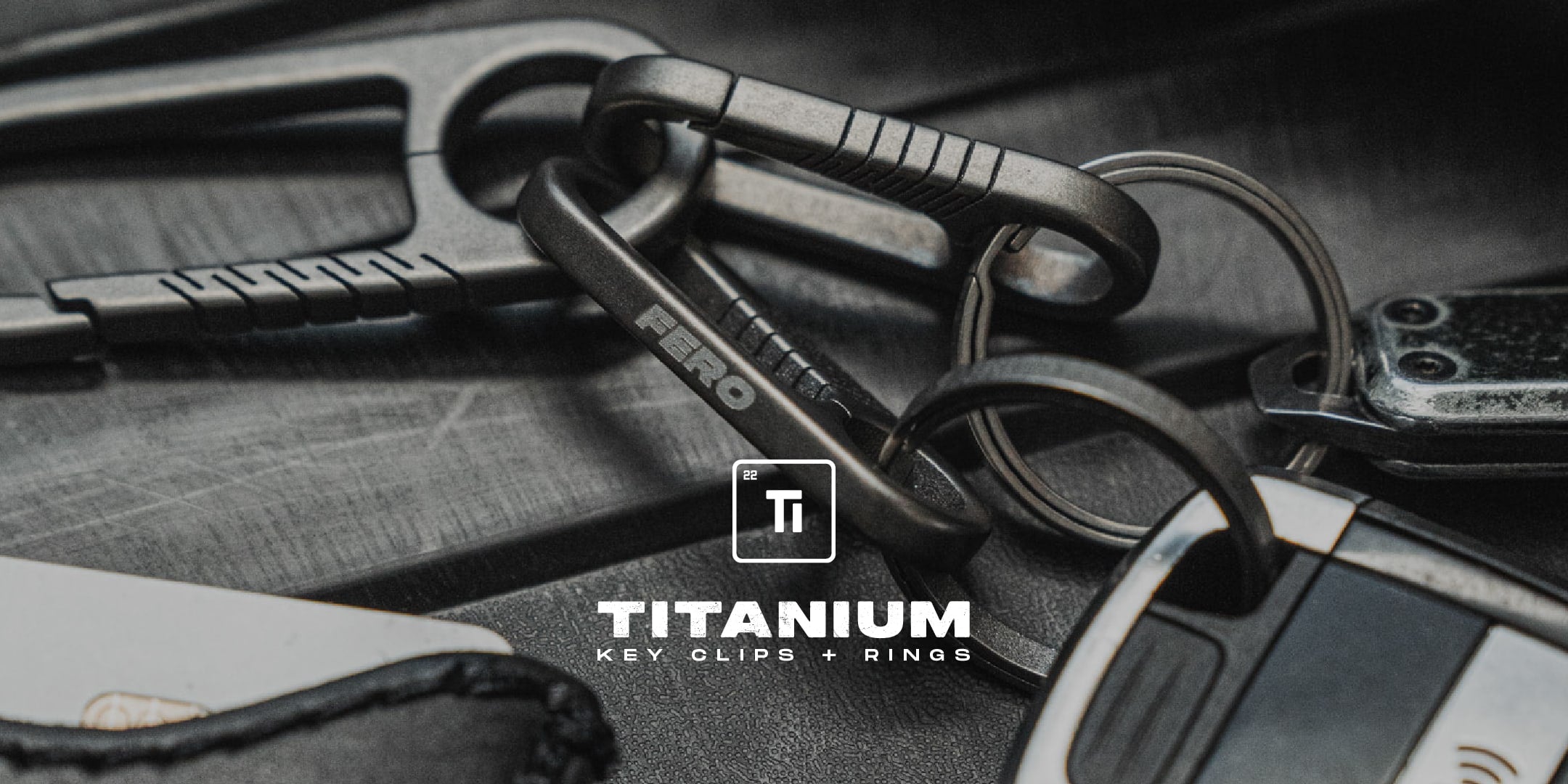 FERO TI: Titanium Key Rings - Set of 3