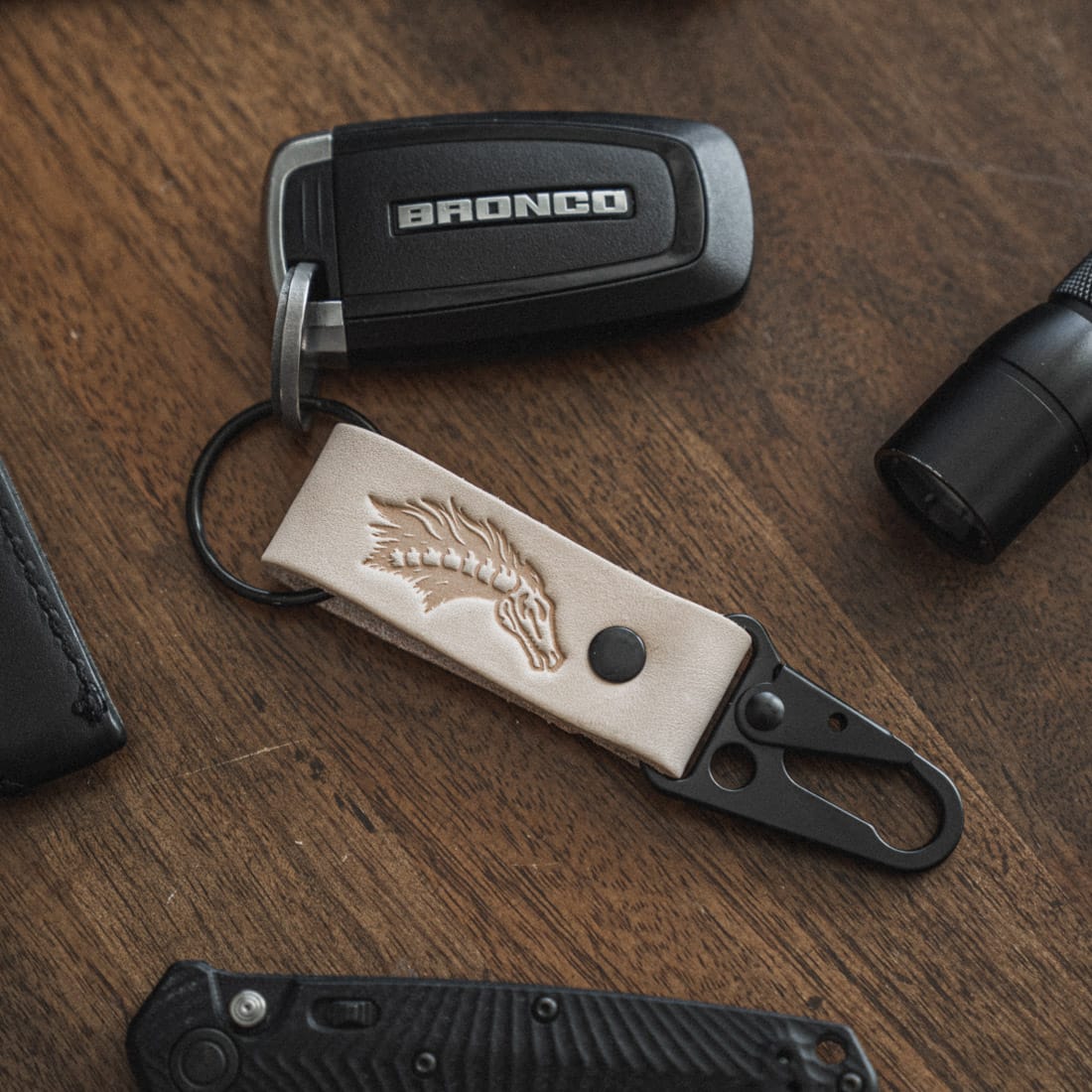 Fero Exohorse Leather Clash Keychain