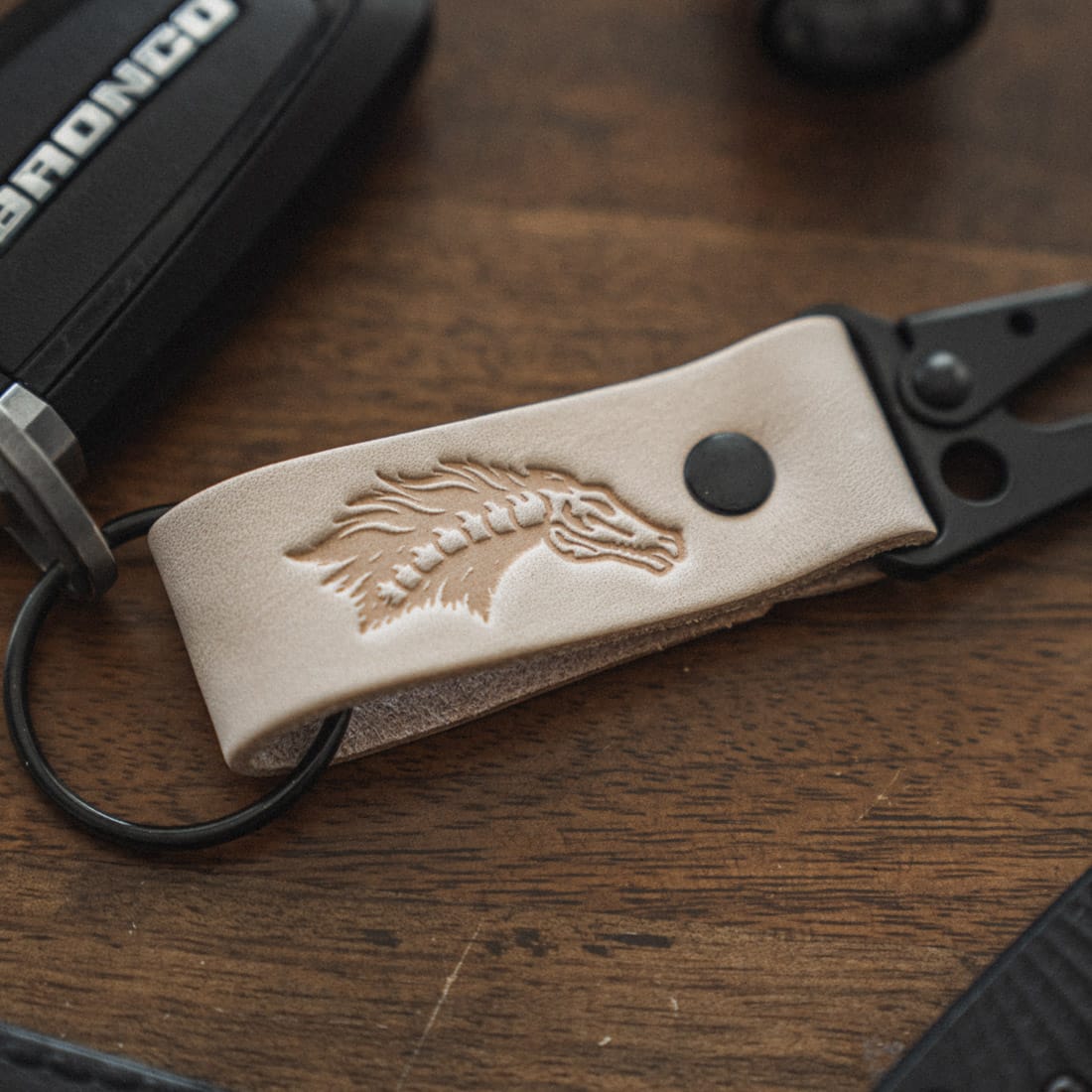Fero Exohorse Leather Clash Keychain
