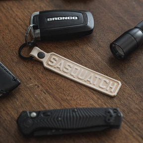Fero Sasquatch Wordmark Leather Keychain