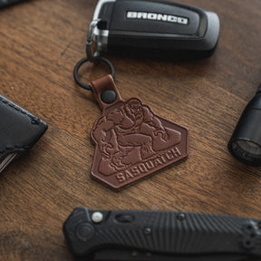 Fero Sasquatch Leather Keychain