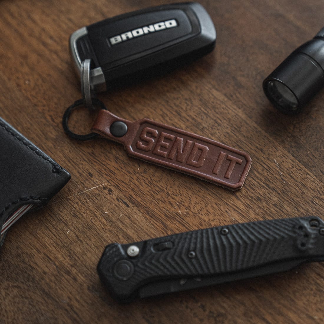 Fero Send It Leather Keychain