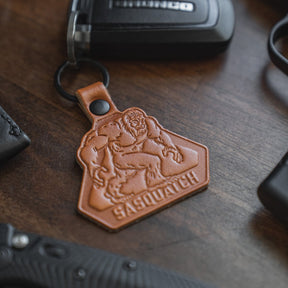 Fero Sasquatch Leather Keychain
