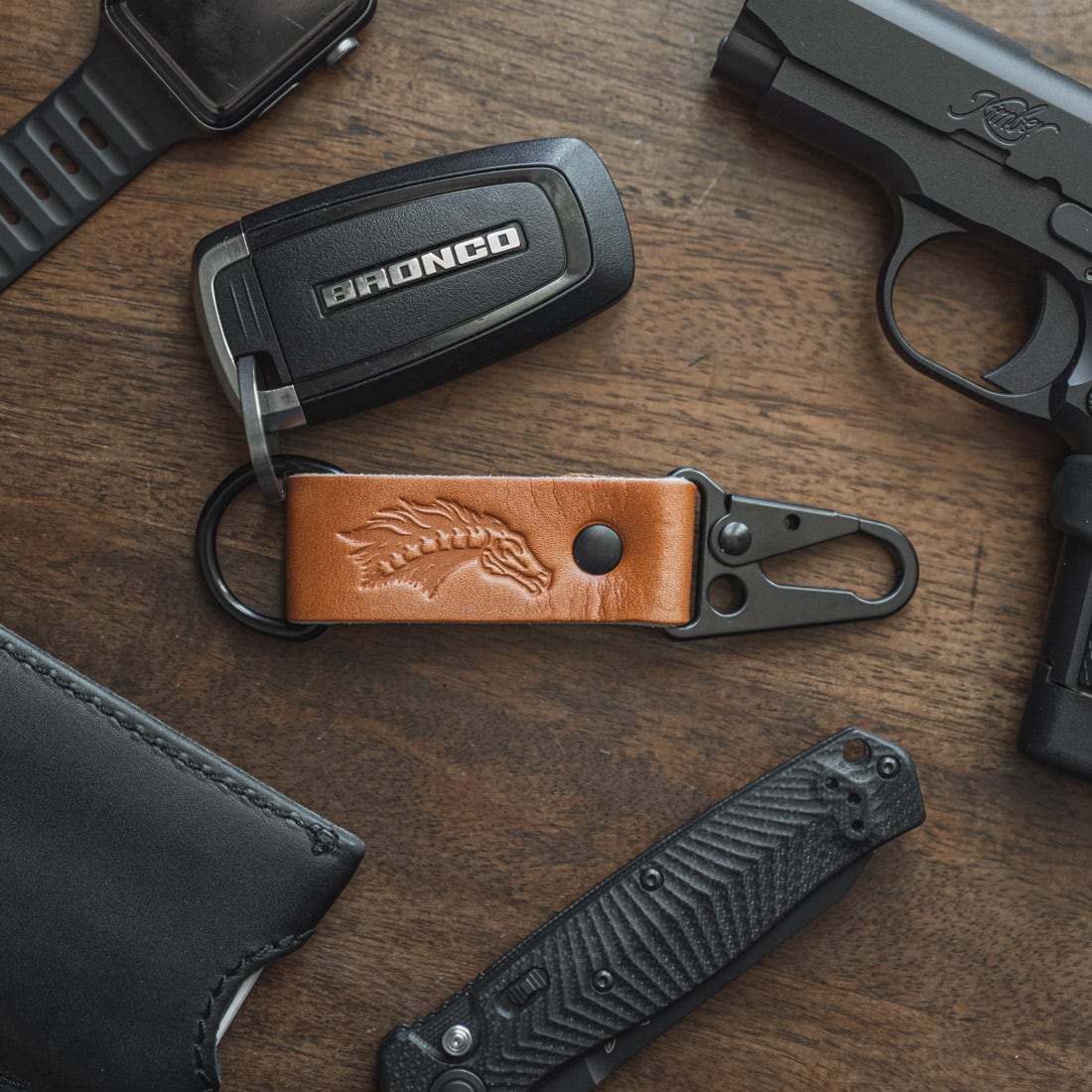 Fero Exohorse Leather Clash Keychain