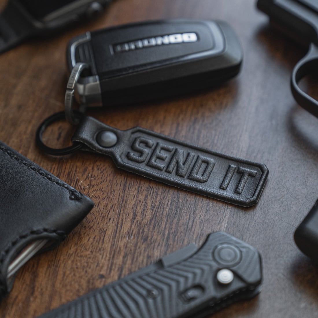 Fero Send It Leather Keychain