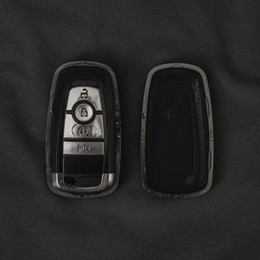 Leather + Aluminum Keyfob Cover for Ford Bronco, Raptor, F-150