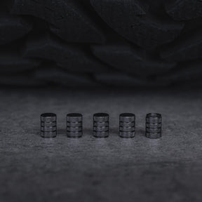 Tire Valve Stem Covers (Set of 5) - Knurled Corrosion-Proof